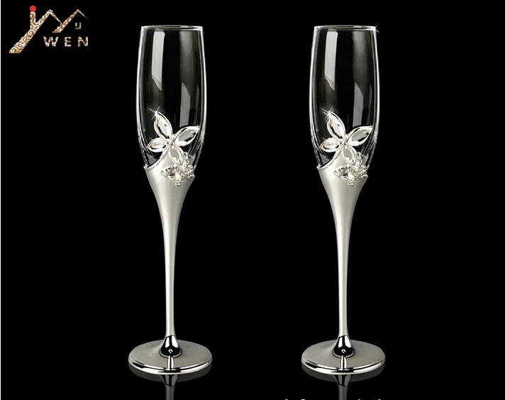 

IMUWEN посеребренный металлический стакан цвета шампанского в европейском стиле
