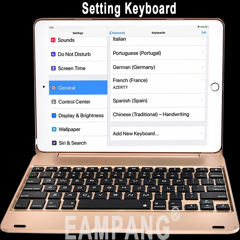 Топ Флип-клавиатура для Apple iPad 9,7 5-го 6-го поколения Bluetooth клавиатура чехол для iPad Air 1 2 5 6 Pro 9,7 чехол