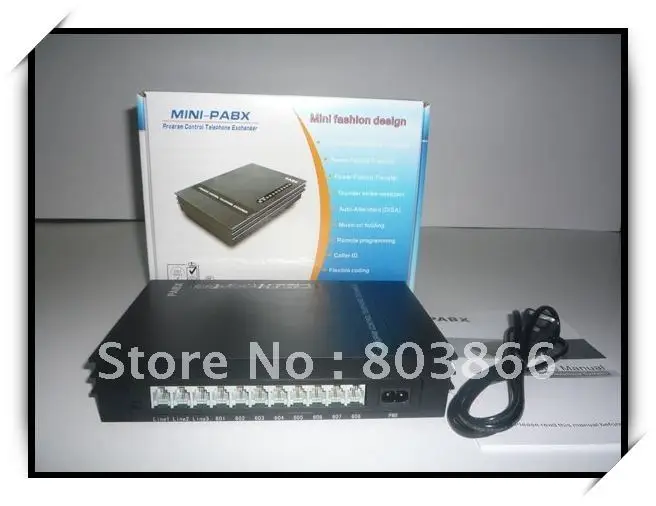 

phone exchagne pbx system / mini pabx -3CO Lines x 8 extensions