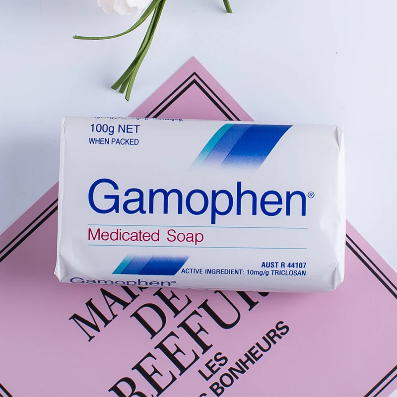 2P Австралийский Gamophen антибактериальное лекарственное мыло для борьбы очищение от акне блокирует поры Удаляет излишки масла дает защиту всего тела
