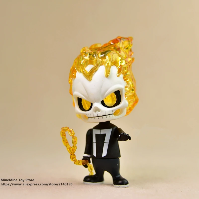 ZXZ Marvel Avengers Ghost Rider 11cm Action Figure Posture Model Anime Decoration Collection Figurine Toys model for children | Игрушки и