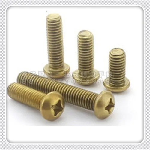 

100pcs/lot M5*8 brass pan head phillips machine screw