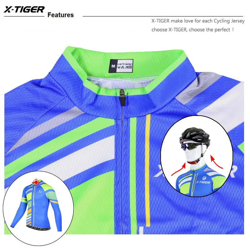 X-TIGER зимний комплект одежды для велоспорта MTB велосипедный костюм Одежда Майо Ropa Ciclismo термо флис велосипед Джерси набор для мужчин