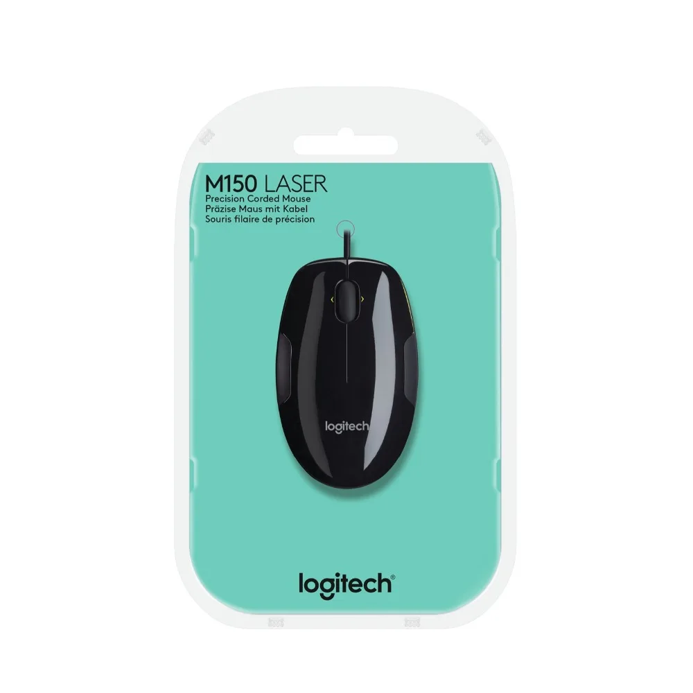 Logitech M150 ambidextro лазерная гравировка машины USB черный Амарилло|Мыши| |