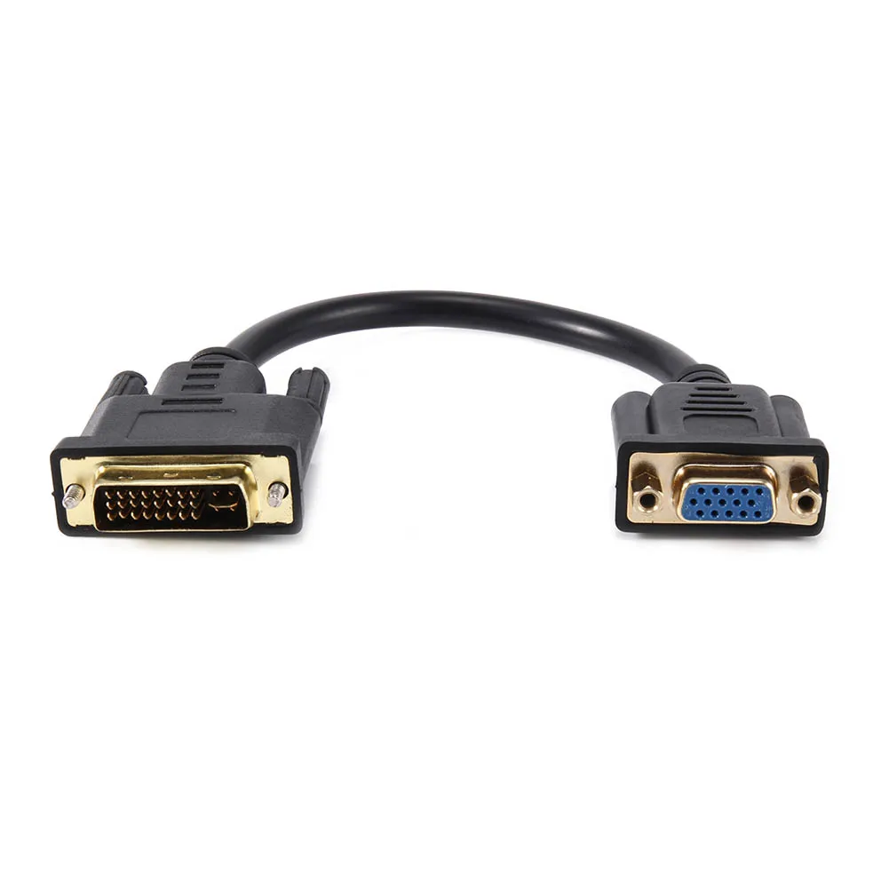 0 2 м DVI папа к VGA Женский монитор кабель от ноутбука ПК Хост видеокарта для