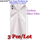 3 шт.лот, защитная пленка для Asus Zenfone 5z ZS620KL, 6,2 дюйма, 3D, нескользящая, прозрачная, углеродное волокно