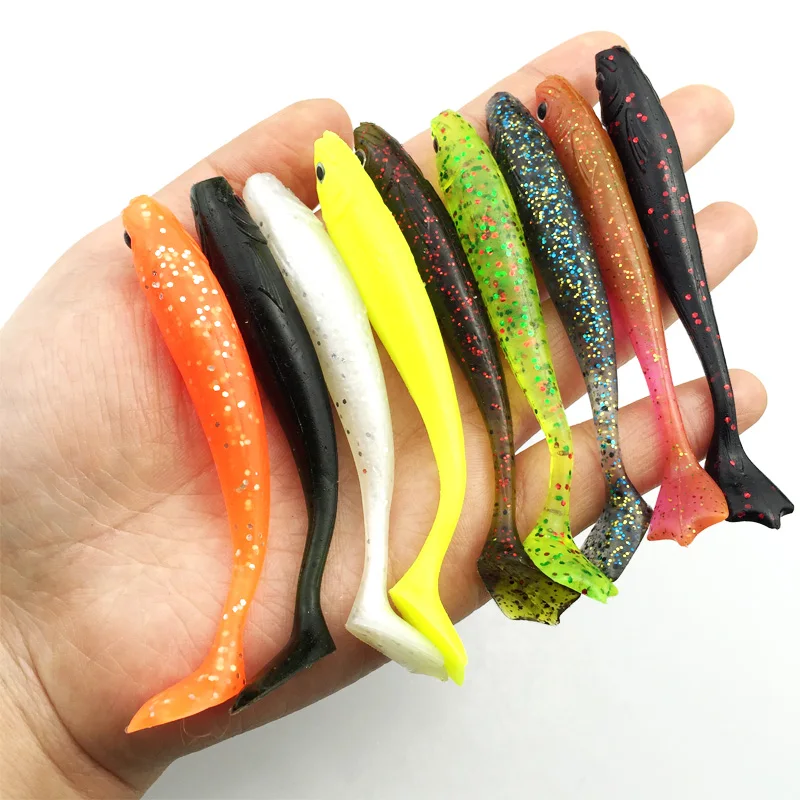 4 шт./лот мягкая личинка с когтями 84 мм блестящая рыболовная приманка