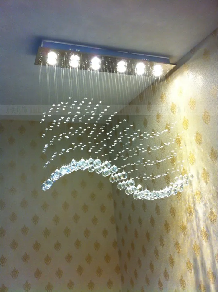 Хрустальная люстра для гостиной современный роскошный светильник в виде