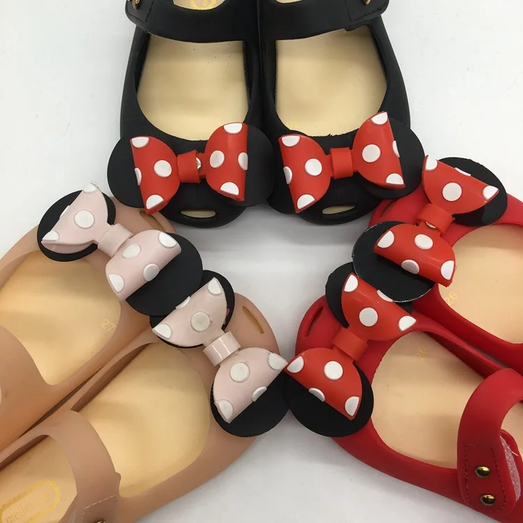 Dollplus/сандалии для маленьких девочек; новые модные пляжные сандалии с бантом для девочек; детская обувь; милая прозрачная обувь для девочек; 24-29
