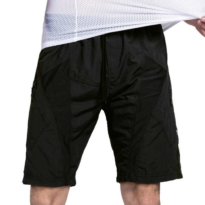 

antic Men Cycling Shorts 3D Padded Coolmax Loose Fit Underwear MTB Bicycle Bottoms Riding Fitness