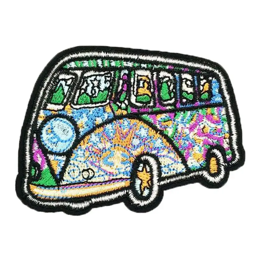 Новинка 1 шт. разноцветный вышитый псыходелический автобус гиппотаз символ любви