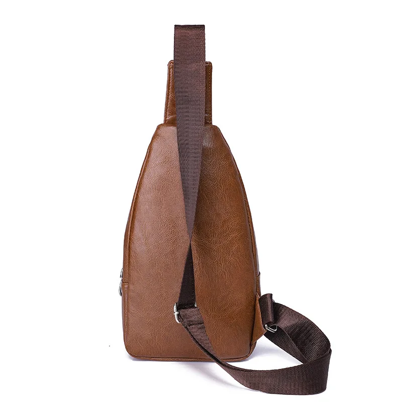 Fashion Chest Bag For Men Man Casual Crossbody Male pu Leather Designer Bolsos |