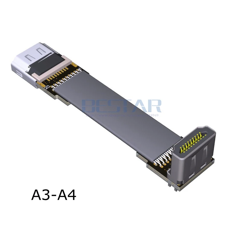 A3 A HDMI 2 0 FPV вниз угол 90 градусов адаптер 4K 2k @ 60 Гц к HDMI2.0 экранированный FPC плоский