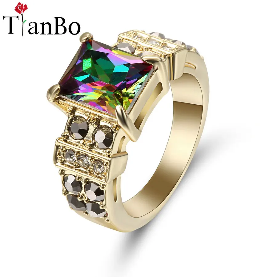 НОВЫЕ геометрические украшения TianBo с фиолетовыми/радужными кристаллами цвет