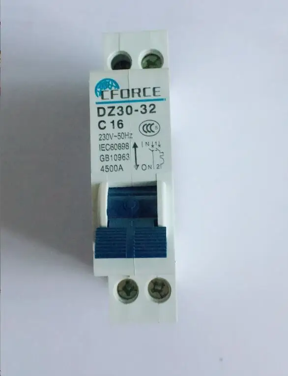 

DZ30-32 AC230V 4500A 1P + N бытовой DPN миниатюрный выключатель защиты воздуха swit 10A 16A 20A 25A 32A