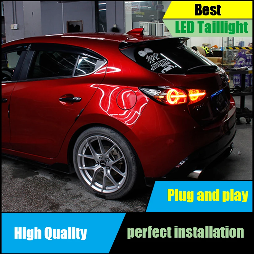 Для Mazda 3 M3 Axela хэтчбек 2013-2016 светодиодный задний блок освещения DRL + Динамический