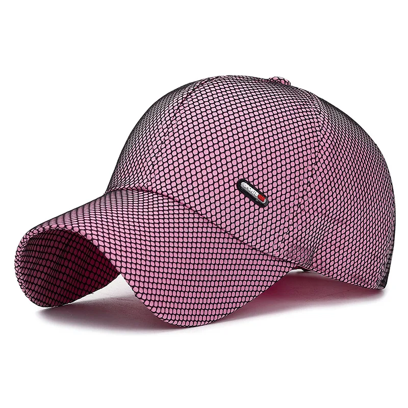 LightPink Весенне-летняя дышащая сетчатая бейсбольная Кепка Gorras Para Hombre, Мужская Спортивная Кепка, Женская шляпка, Femme Casquette Homme - Цвет: LightPink
