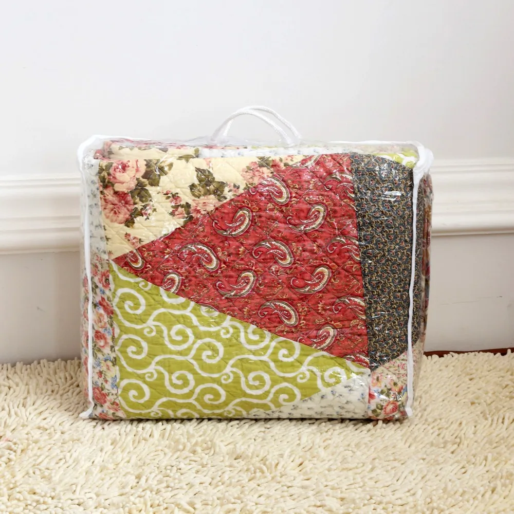 CHAUSUB лоскутное покрывало Стёганое одеяло комплект 3 шт. из стираного хлопка s