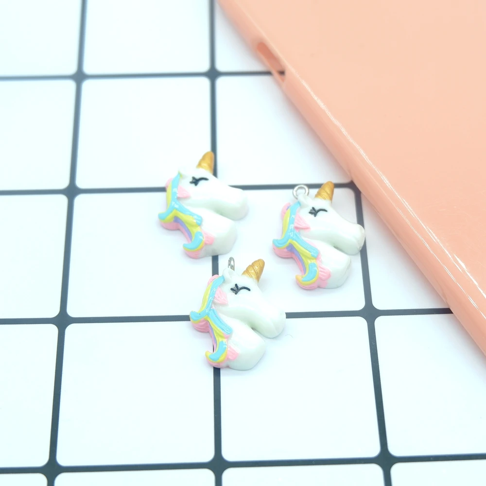 Kawaii unicorn Flatback Resin Cabochon Craft For DIY mobile phone case headband supplies Decoration Scrapbooking | Дом и сад