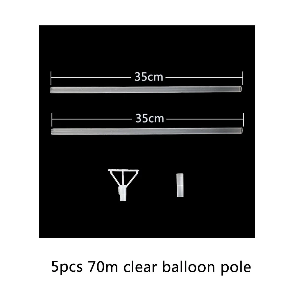 5pcs balloon pole Amawill 1 шт., 18/24 дюйма, светящиеся светодиодные шары, прозрачные баллоны с гелием, товары для дня рождения, свадьбы, Дня Святого Валентина, декор 75D - Цвет: 5pcs balloon pole