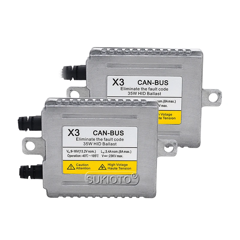 SUKIOTO AC 35 Вт Canbus ксеноновый H7CR HID головной светильник комплект автомобильный DLT X3