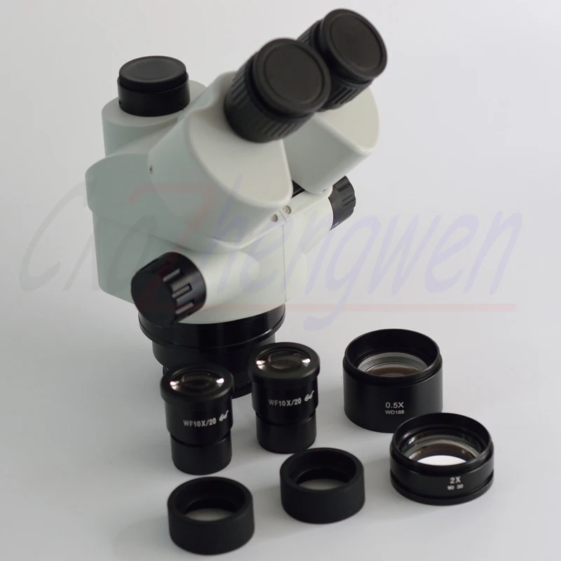 

FYSCOPE NEW Microscope 3.5X-90X Simul-Focal Microscope Double Boom Stand Trinocular Stereo Zoom Microscope+64led 4 zone control