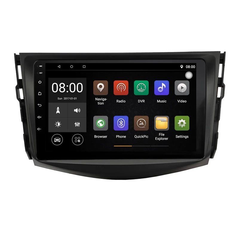Android 9 1 четырехъядерный 1024*600 8 дюймов два Din автомобильный DVD GPS для Toyota RAV 4 RAV4 2007 2011