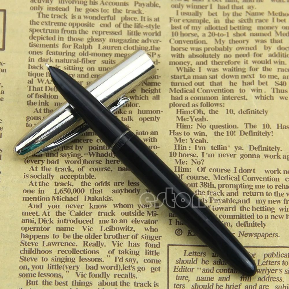 Черная винтажная Классическая авторучка Hero 366 полностью с капюшоном | Канцтовары