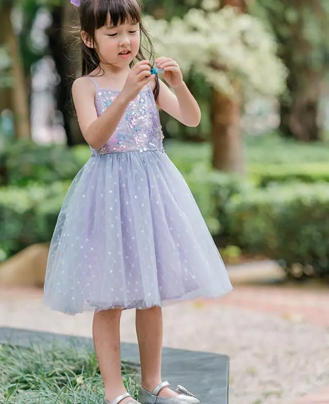 Новинка розничная продажа 2019 г. лёгкие летние платья с блестками для маленьких