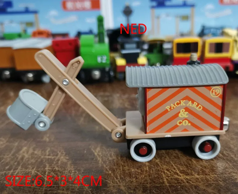 Локомотив литой металлический поезд игрушки Развивающие DIY мини-игрушки Магнитные модели Томас Стивен Кейтлин Хэнк для детей Подарки для детей - Цвет: NED
