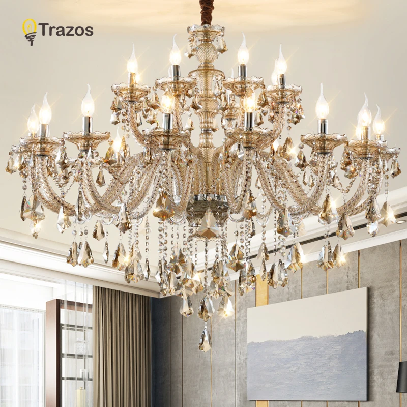 Хрустальная люстра для гостиной роскошный современный светильник из хрусталя