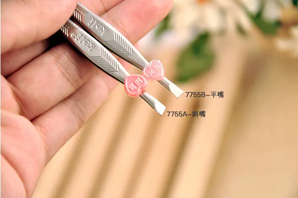 Пинцет Длина cejas Одноместный Зажим для бровей пинцет косой из нержавеющей стали