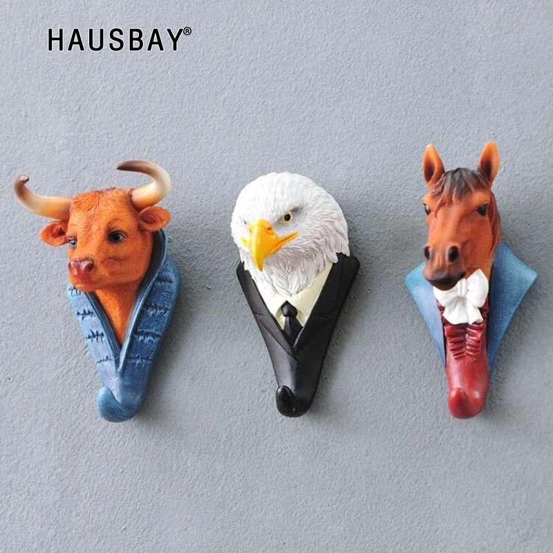 

Декоративный крючок с головой мультяшного животного, декоративные крючки с головой оленя, Льва, настенное украшение для дома, бара, стойка д...