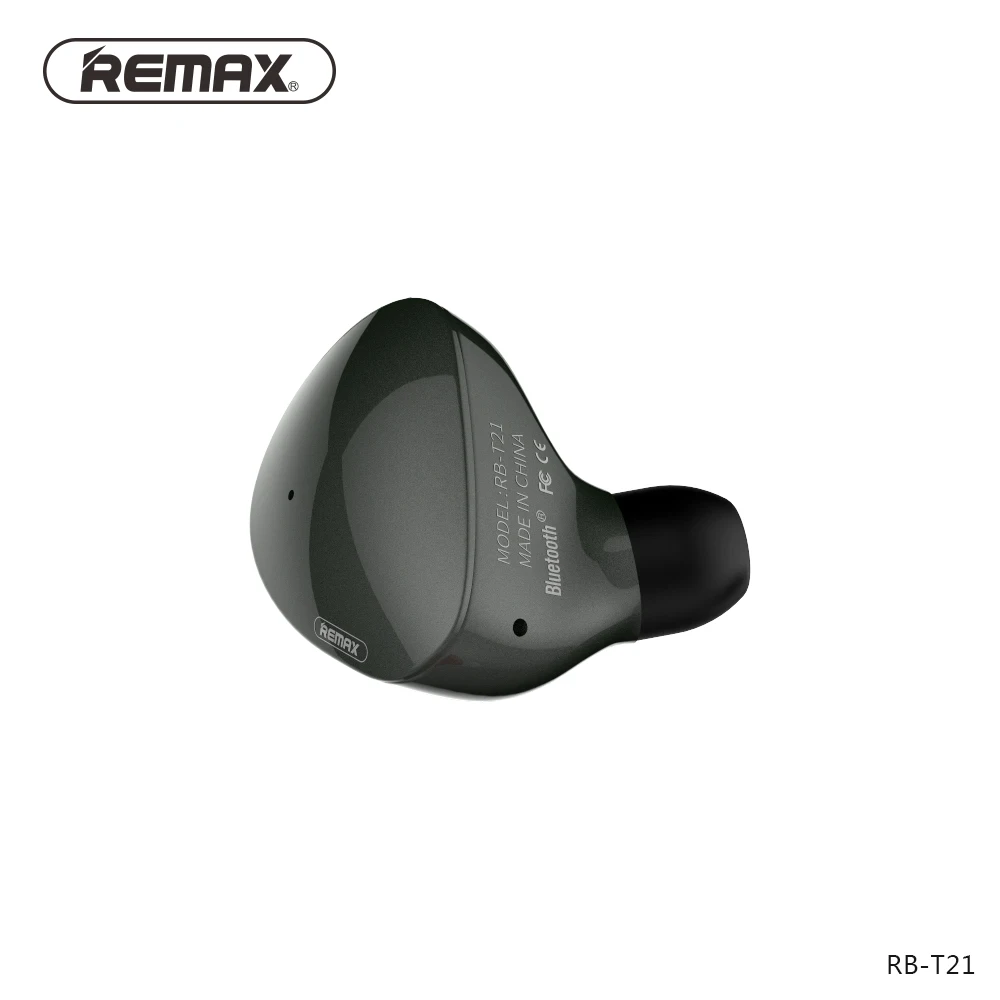 Оригинальный Remax Bluetooth наушники в ухо мини с HD микрофон Беспроводная гарнитура MP3
