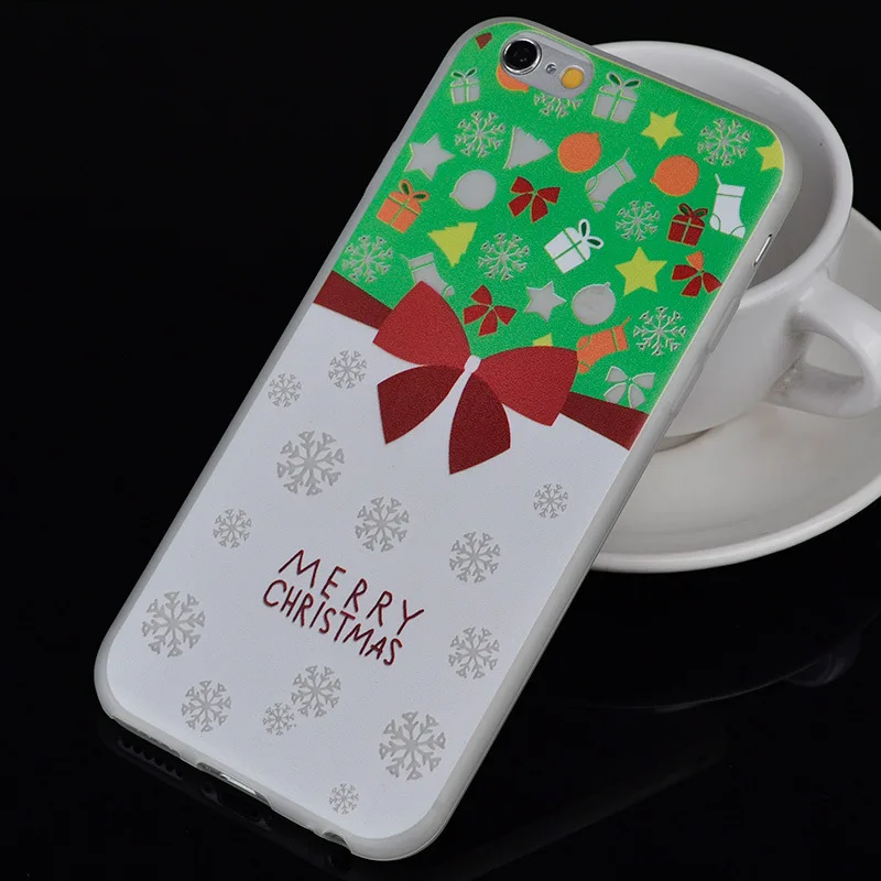 Чехол ZUCZUG Merry Christmas Luminous для iPhone 7 Plus 6 6s мягкий силиконовый тонкий светящийся в