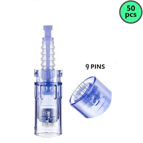 9Pins 50 шт. байонетные картриджи подходят для Dr. Pen Ultima A6 запасная часть Facail шрам акне удаление морщин уход за кожей Красота Инструменты - Цвет: 9Pins