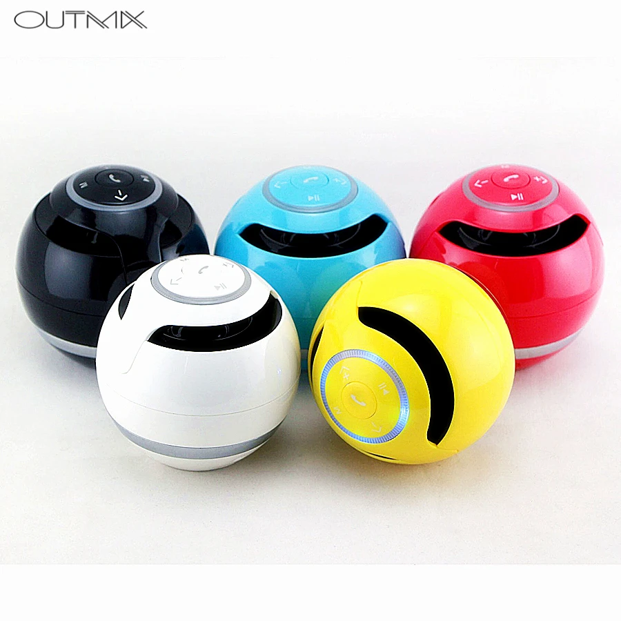 OUTMIX Bluetooth Динамик мини Портативный Беспроводной Динамик Саундбар бас Бумбокс Sound box с микрофоном TF карта fm-радио светодиодный