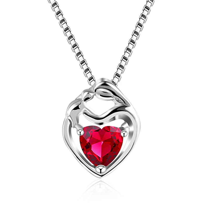 ROXI ROMAD Brand White Gold Color Red Love Heart Crystal Pendant Necklace For Women Choker Wedding Luxury Jewelry Gift | Украшения и