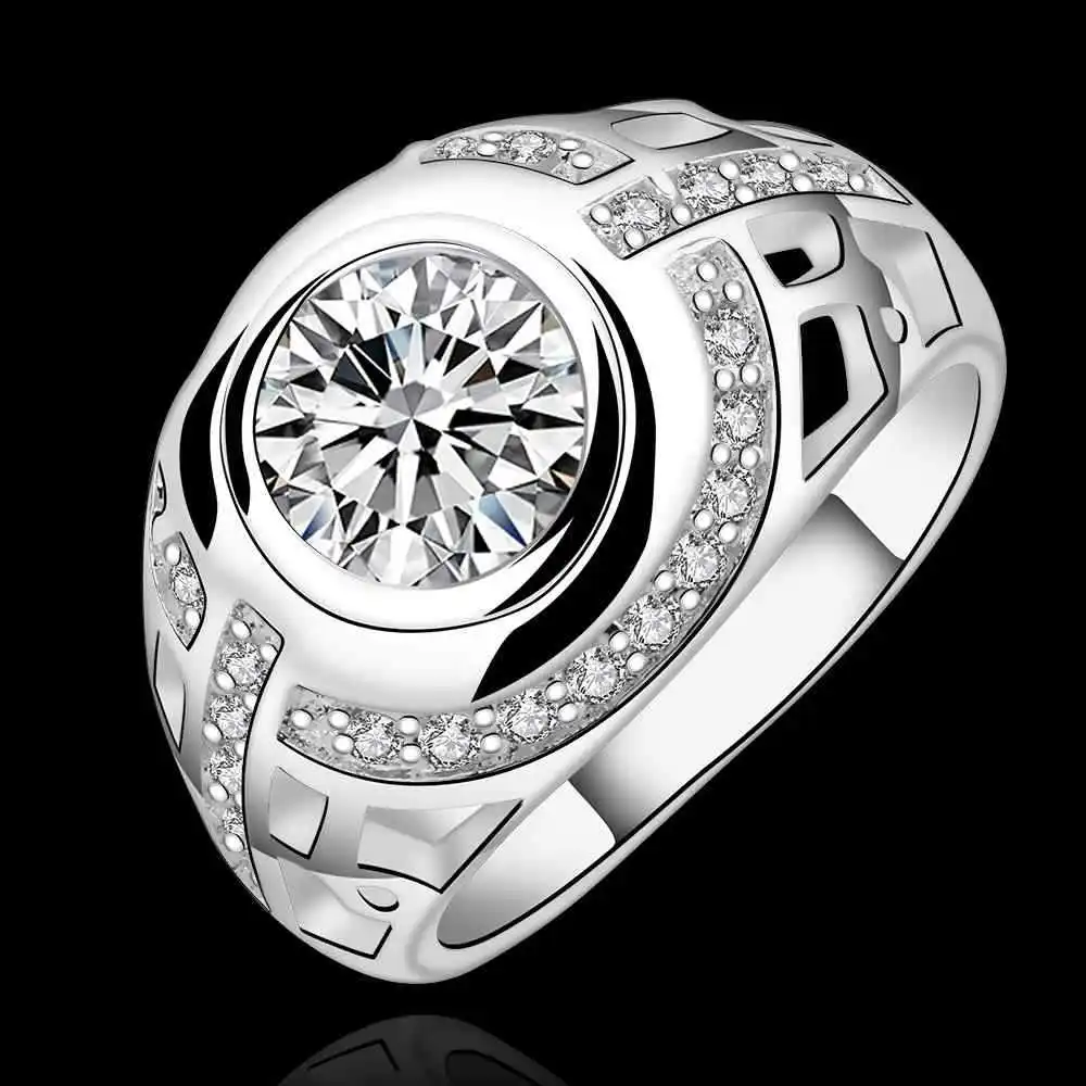 Посеребренные кольца anillo США европейский стиль модное посеребренное кольцо в