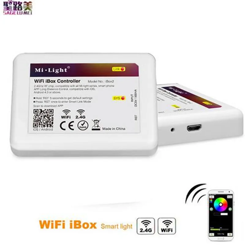 Mi. Светильник FUT044 RGBW Светодиодная лента управления Лер DC12V ~ 24V 2 4G беспроводной WIFI