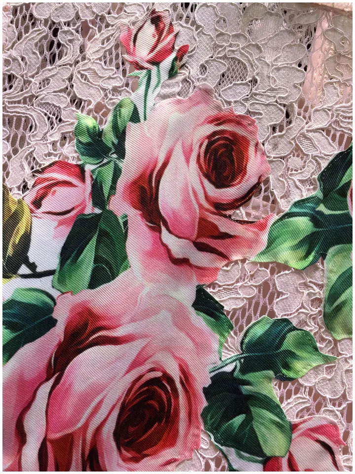 Новое поступление 2018 женское элегантное кружевное платье с круглым вырезом и