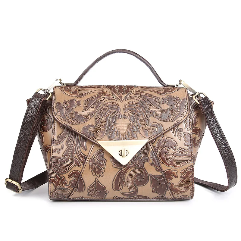 Сумка из натуральной кожи ручная расческа цветная Сумочка сумки через плечо