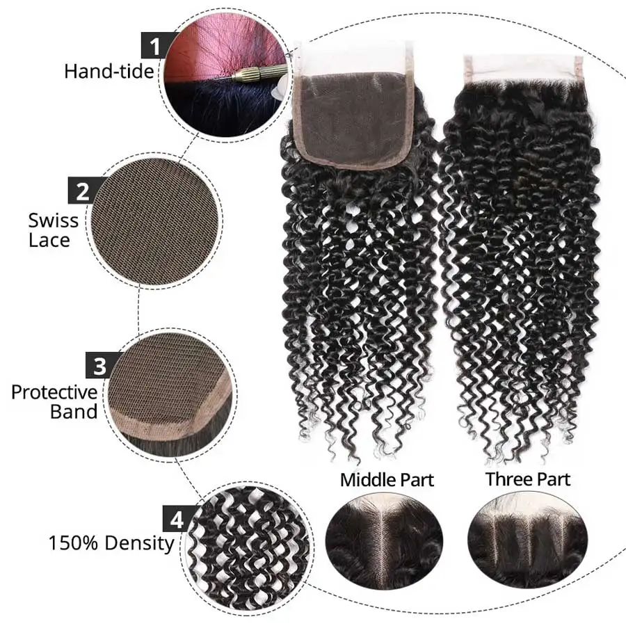 Волосы Master Curly пряди, с закрытием, перуанские волосы Remy, кружевная застежка с пряди для наращивания, человеческие волосы, 3 пряди с закрытием