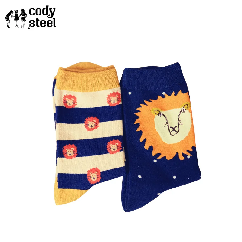 Модные женские хлопковые носки красочные милые Мультяшные Длинные повседневные