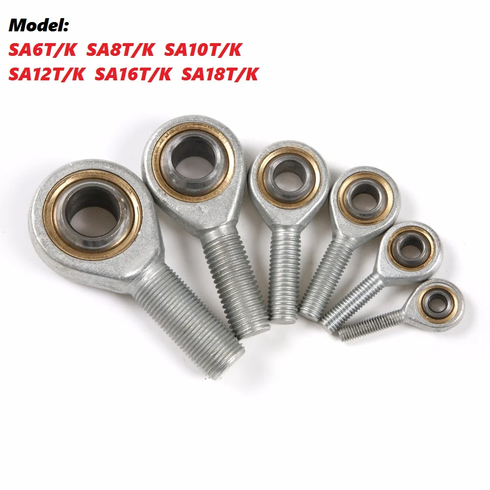 4 шт./лот M6/M8/M10/M12/M16/M18 шарнирно подшипниковые Стальные Шаровые Подшипники SA6T/K в