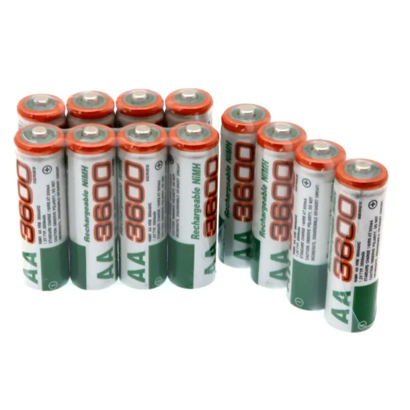 12PCS Новинка 4.8.12.16.20 шт AA Аккумуляторная батарея 1,2 V AA3600mAh Ni-MH предварительно Заряженная аккумуляторная батарея 2A батарея для камеры - Цвет: 12PCS