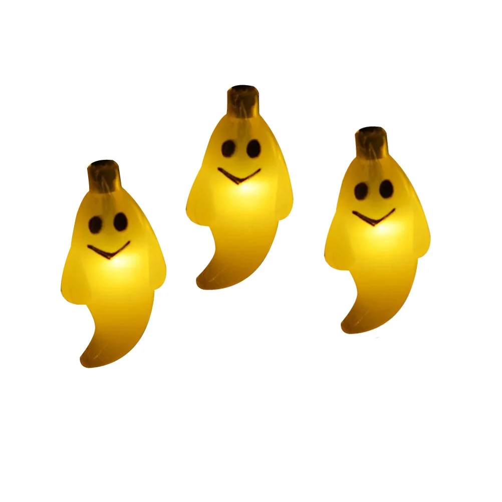Хэллоуин 30-LED Ghost Солнечная световая гирлянда для патио сада украшения свадебной
