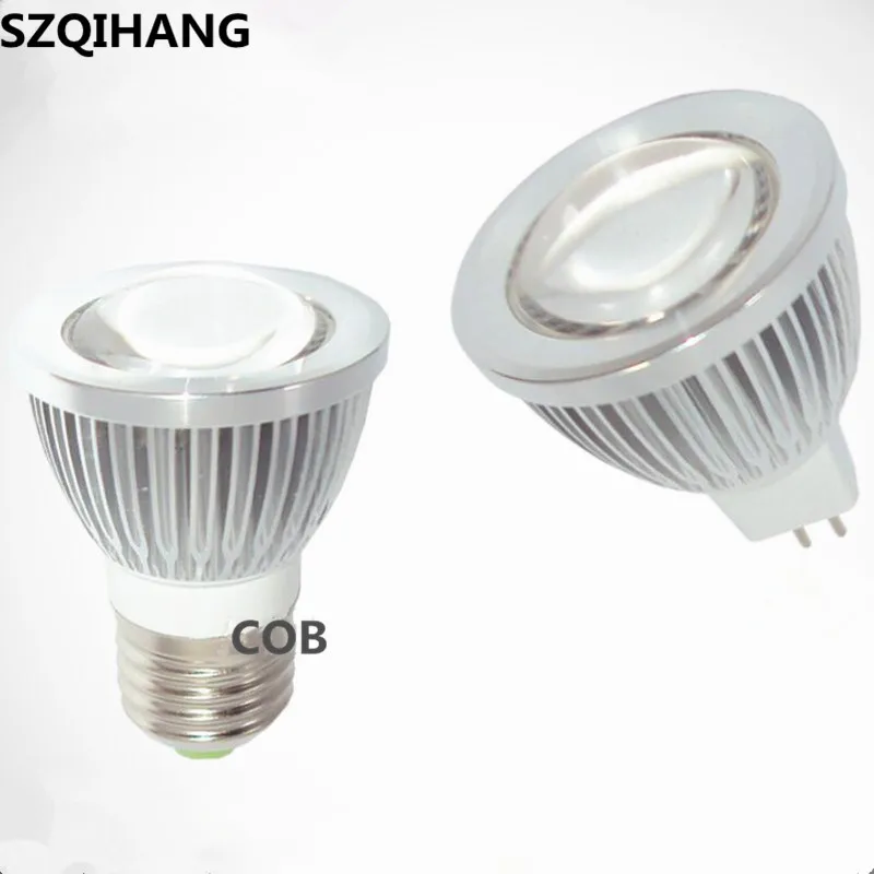 Dimmable LED Spotlight GU10 85-265V 3W 5W 7W 10W COB LED Lamp E27 220V 110V Spot Candle MR16 12V LED Bulbs Light