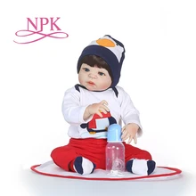 NPK Кукла reborn 22 дюйма 55 см полный силикон Reborn стиль жизни мягкая