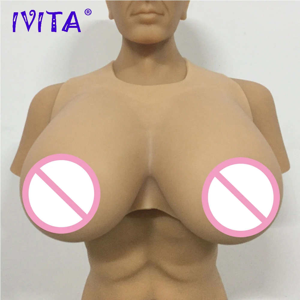 Реалистичная силиконовая чашка для груди IVITA 4500 г поддельные с ремнями мужчин